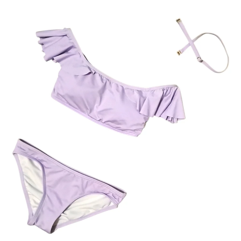 Vince Camuto Off The Shoulder Ruffle Bandeau Top & Hipster Bottom 2 Piece Set